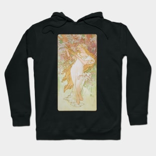 Four Seasons by Mucha, Spring Hoodie